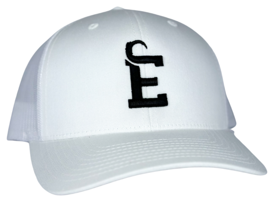 White Curl E Trucker