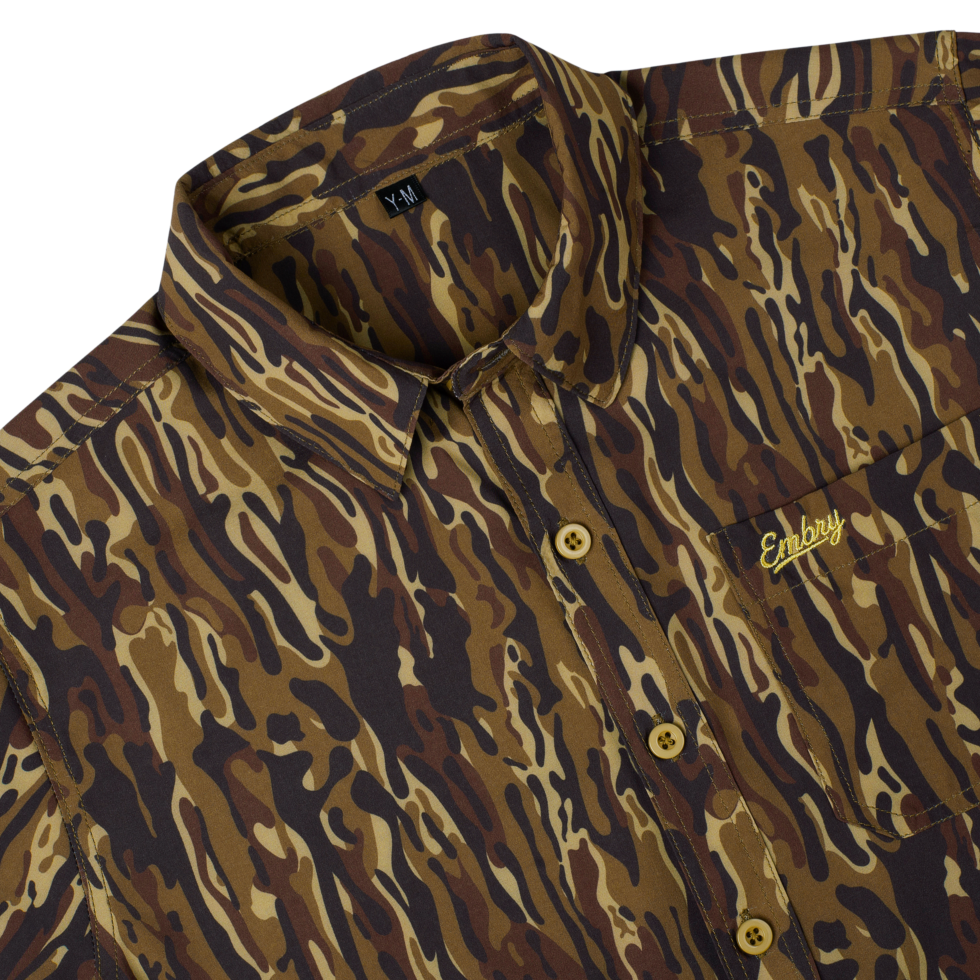 Youth Performance Button Up - Brown Ranch