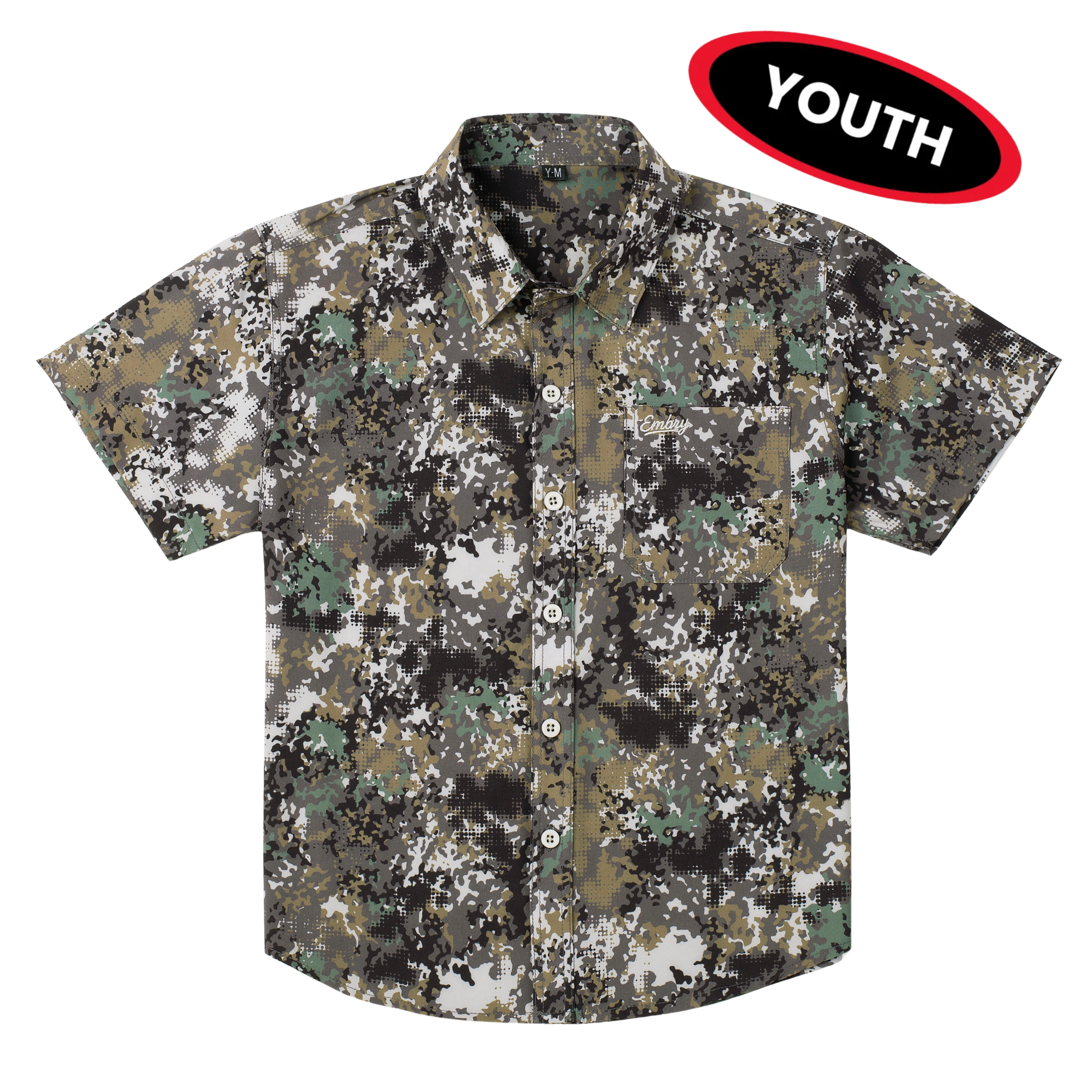 Youth Performance Button Up - Dark Ridge