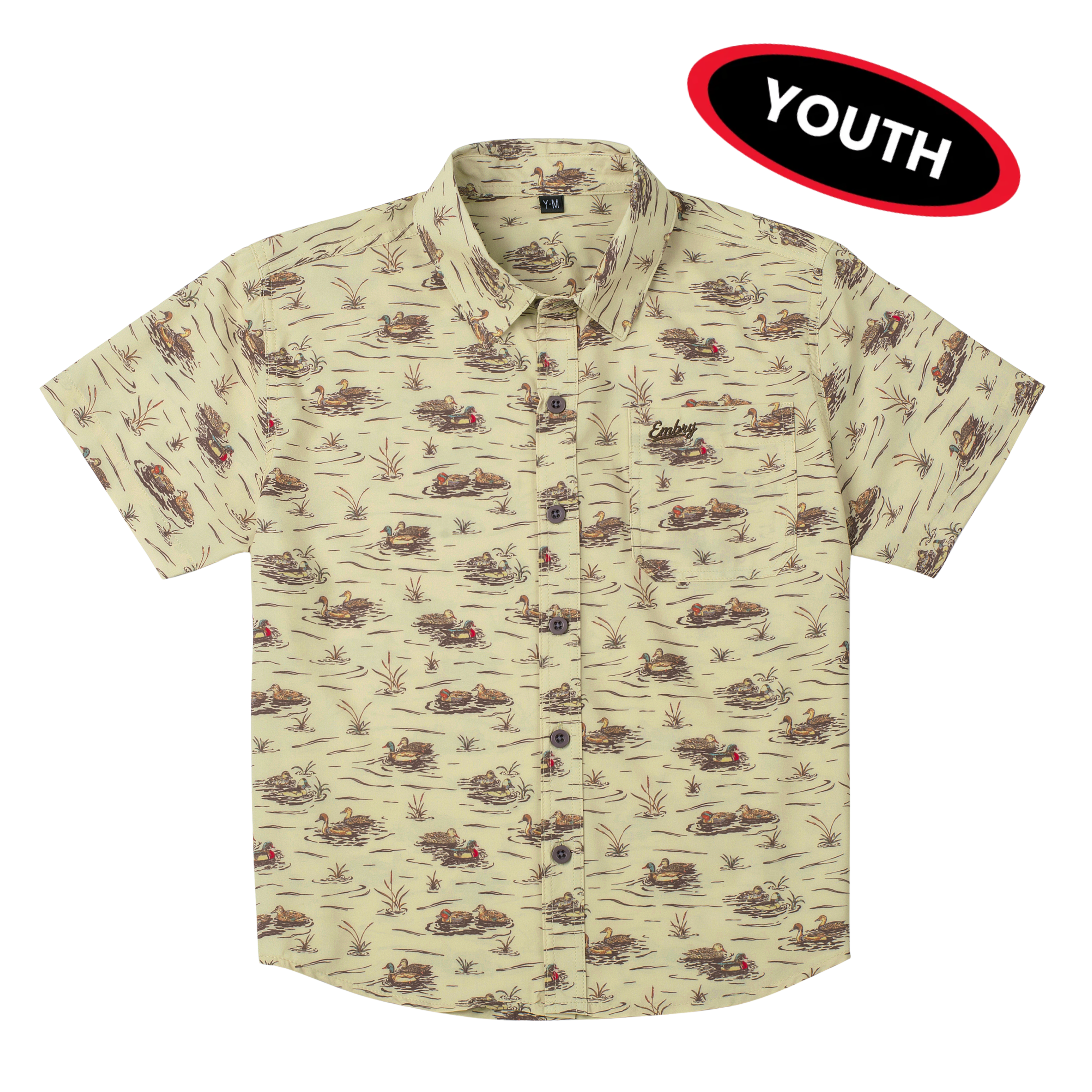 Youth Performance Button Up - Ducks