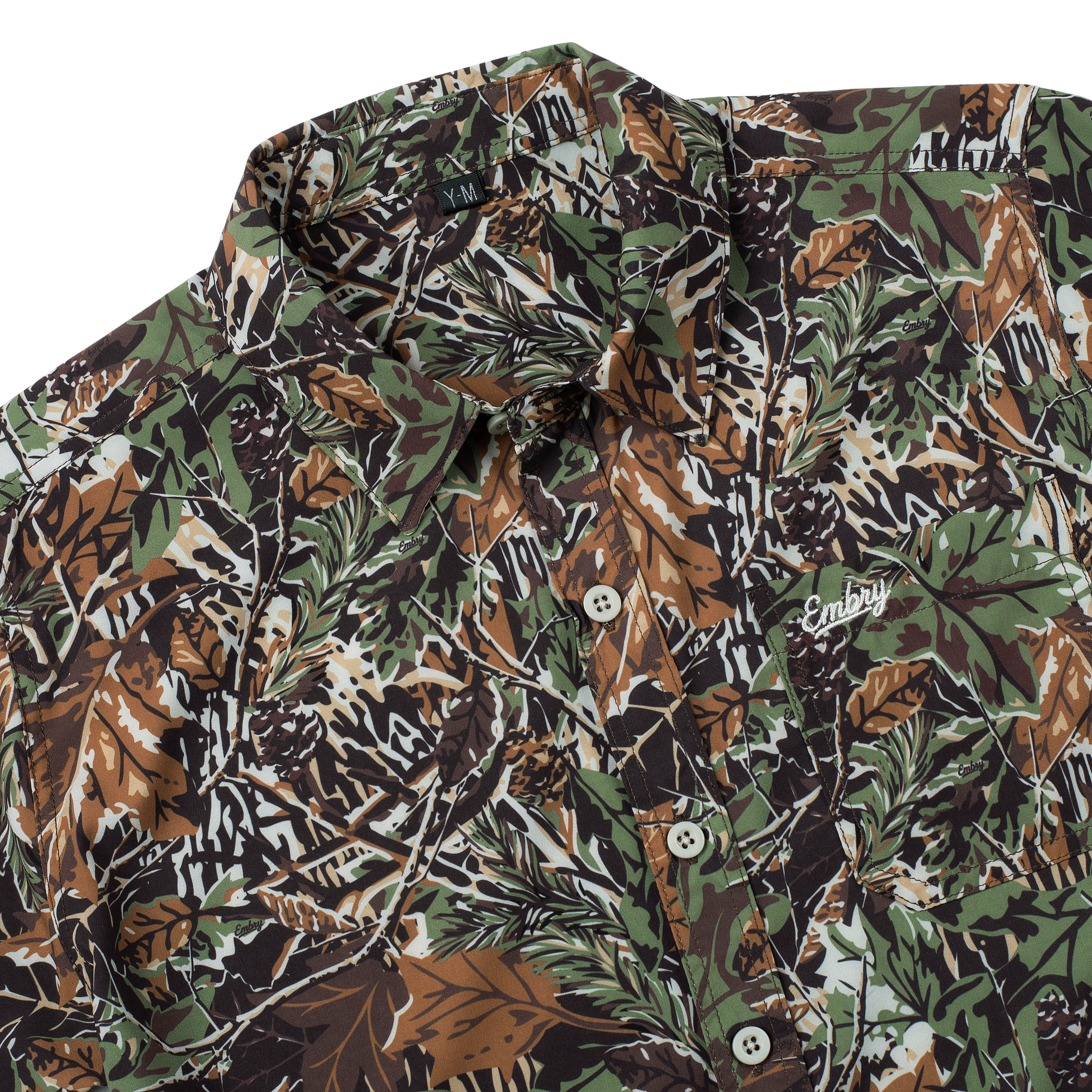 Youth Performance Button Up - Forest