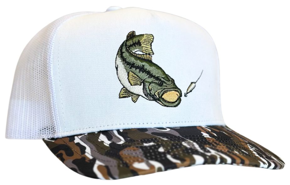 White Ranch "Bass" Mesh Trucker