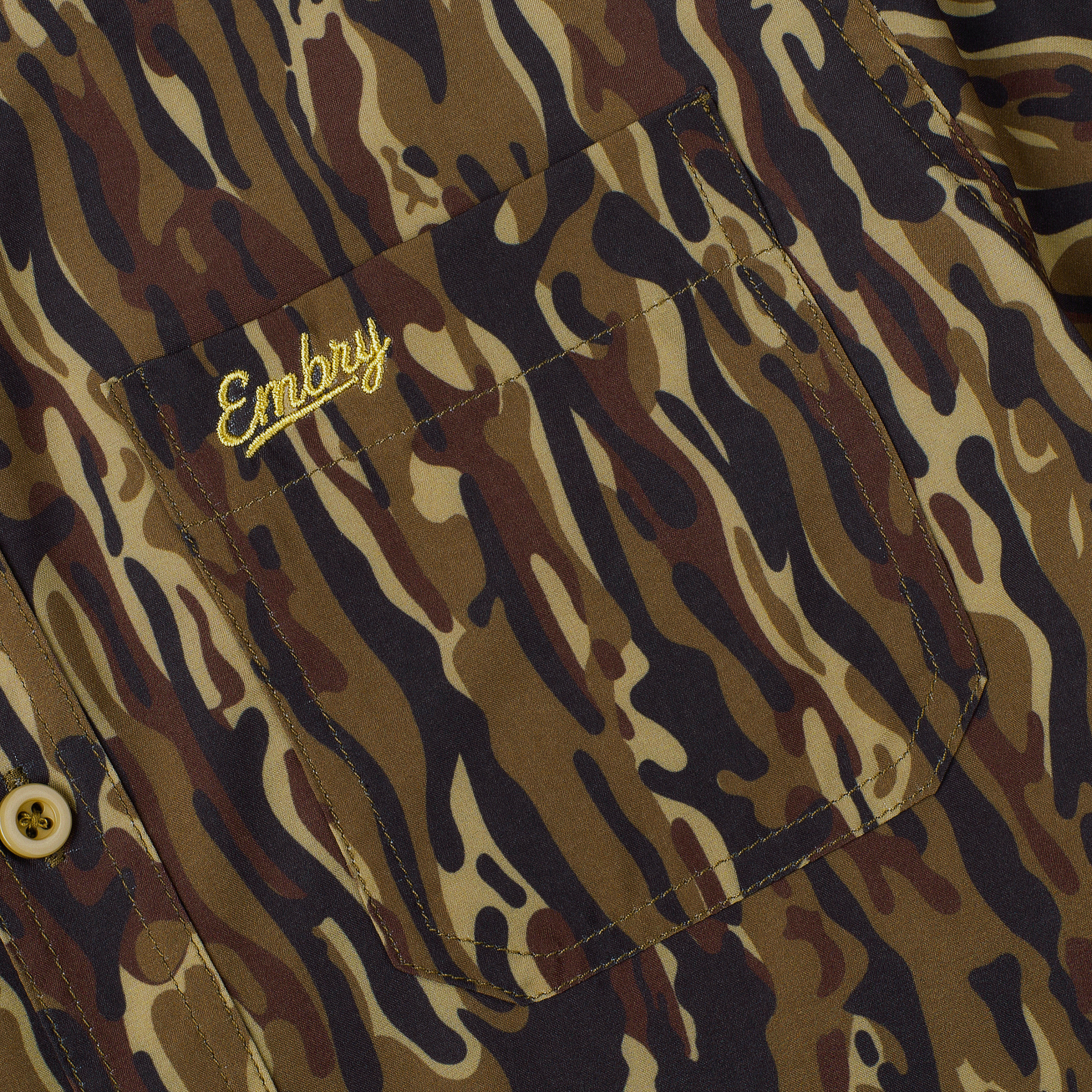 Youth Performance Button Up - Brown Ranch