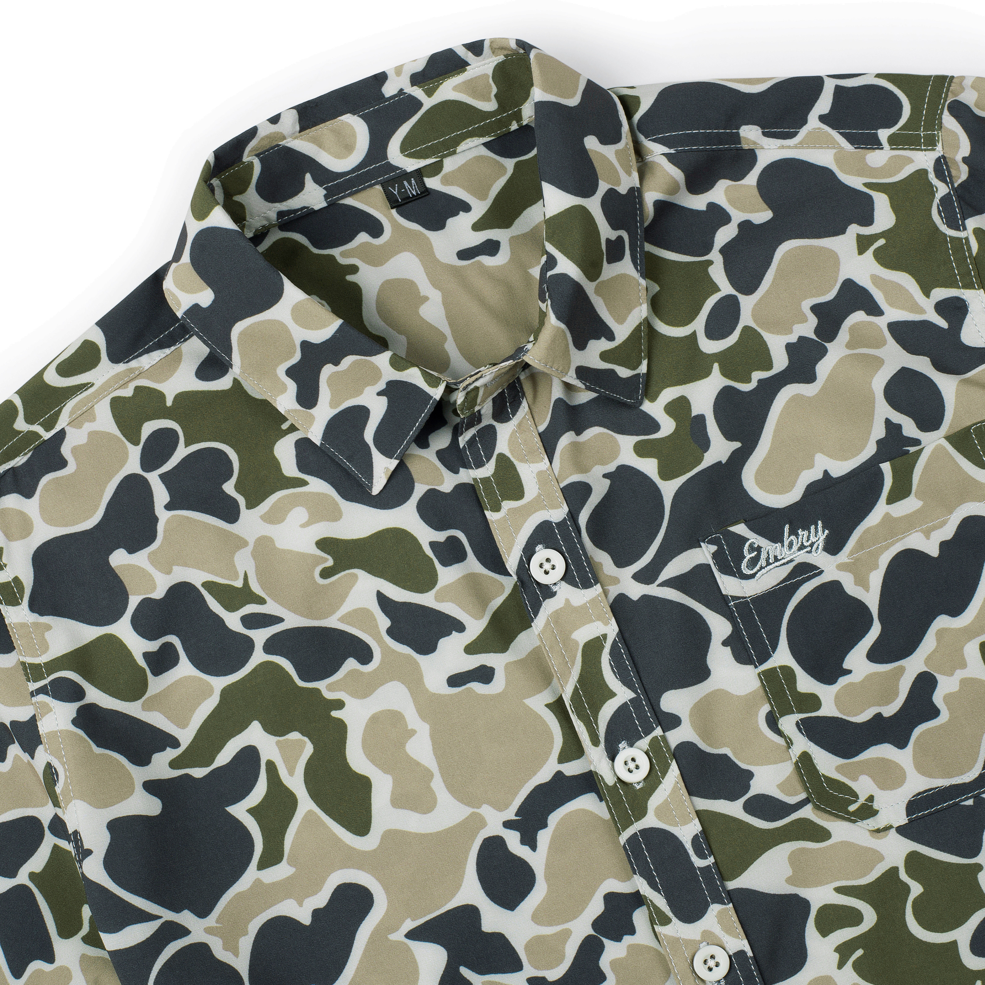 Youth Performance Button Up - Marsh Duck
