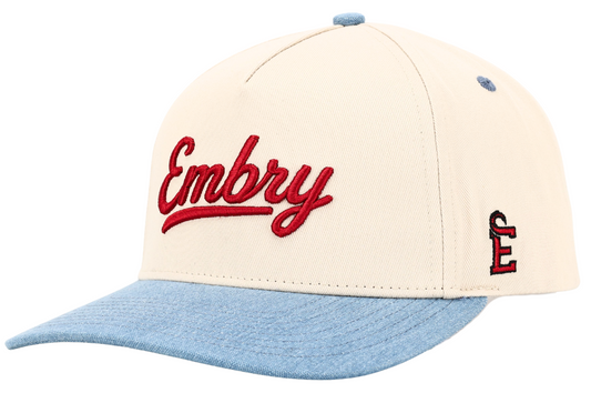 Cream/Denim - 3D Logo