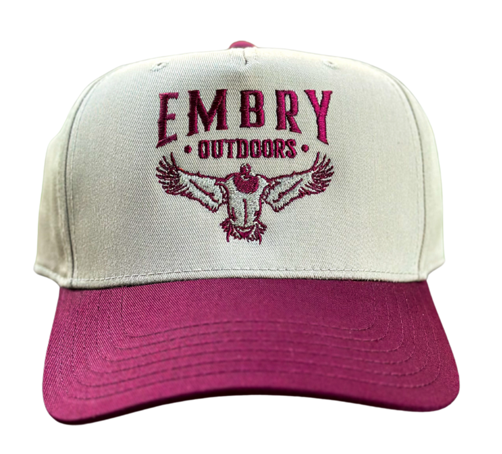 Khaki/Maroon "Flyway" Trucker