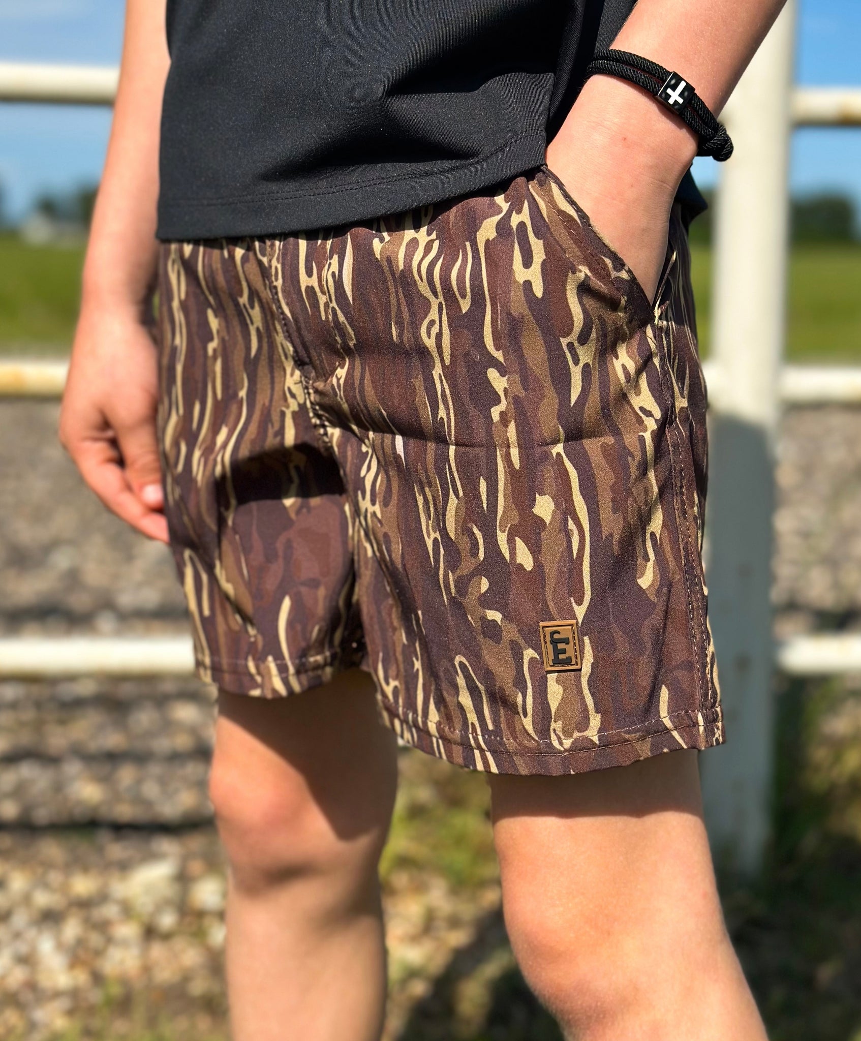 Youth Brown Ranch Shorts