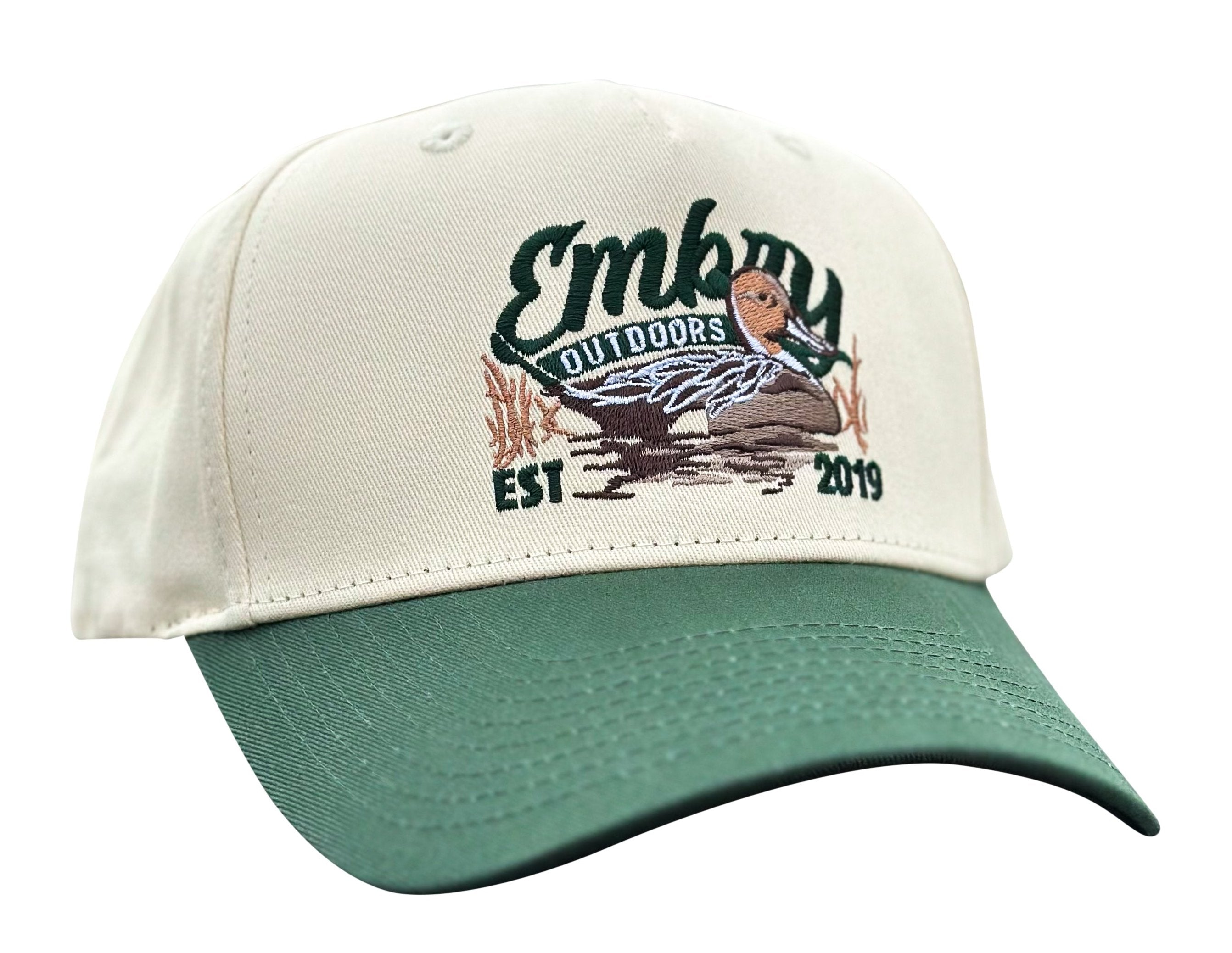 Cream/Green "Sprig" Trucker